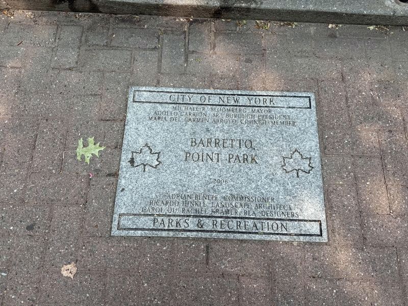 Dedication plaque on the grounds of the park. Click for full size. Dedication plaque on the grounds of the park image. Click for full size.