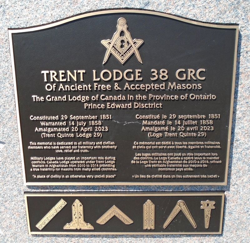 Masonic Veterans Memorial Marker. Click for full size. Masonic Veterans Memorial Marker image. Click for full size.