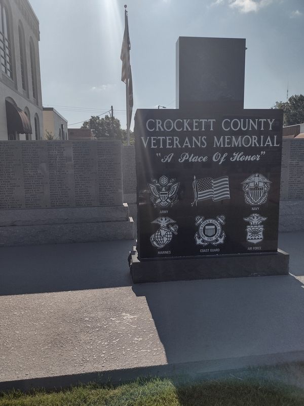Crockett County Veterans Memorial - A Place of Honor image. Click for full size.