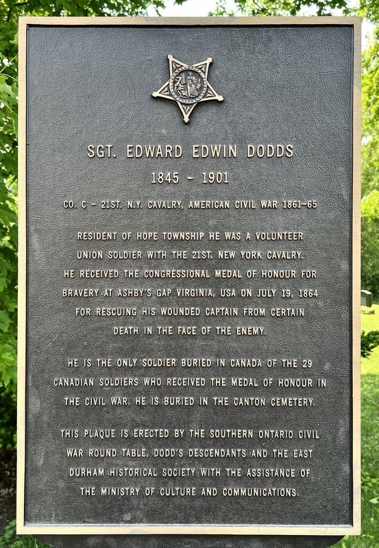 Sgt. Edward Edwin Dodds Marker. Click for full size. Sgt. Edward Edwin Dodds Marker image. Click for full size.