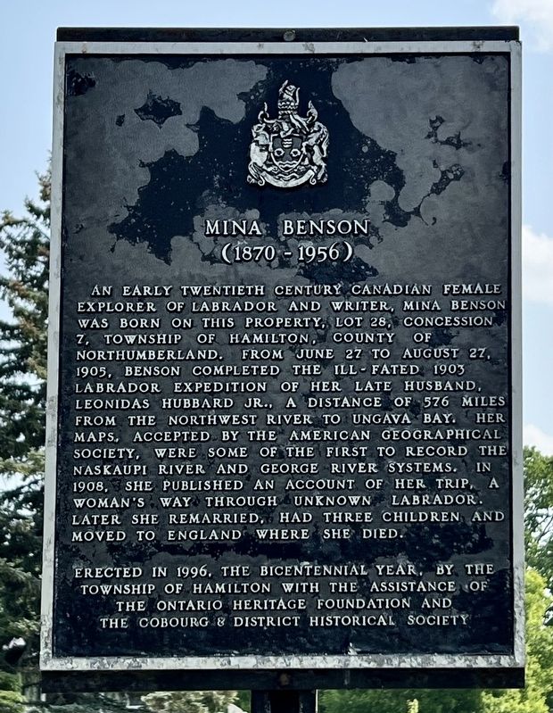 Mina Benson Marker. Click for full size. Mina Benson Marker image. Click for full size.