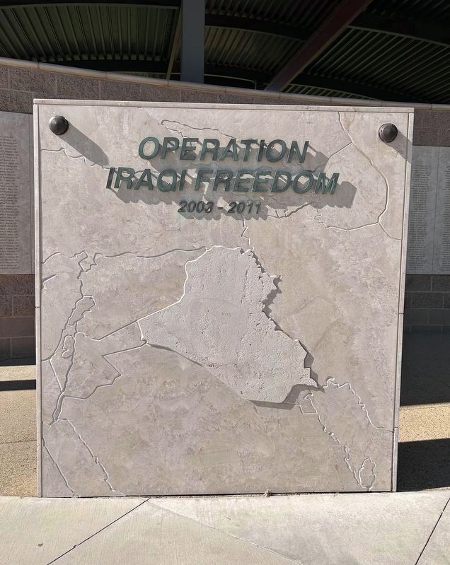 Operation Enduring Freedom/ Operation Iraqi Freedom Marker image. Click for full size.