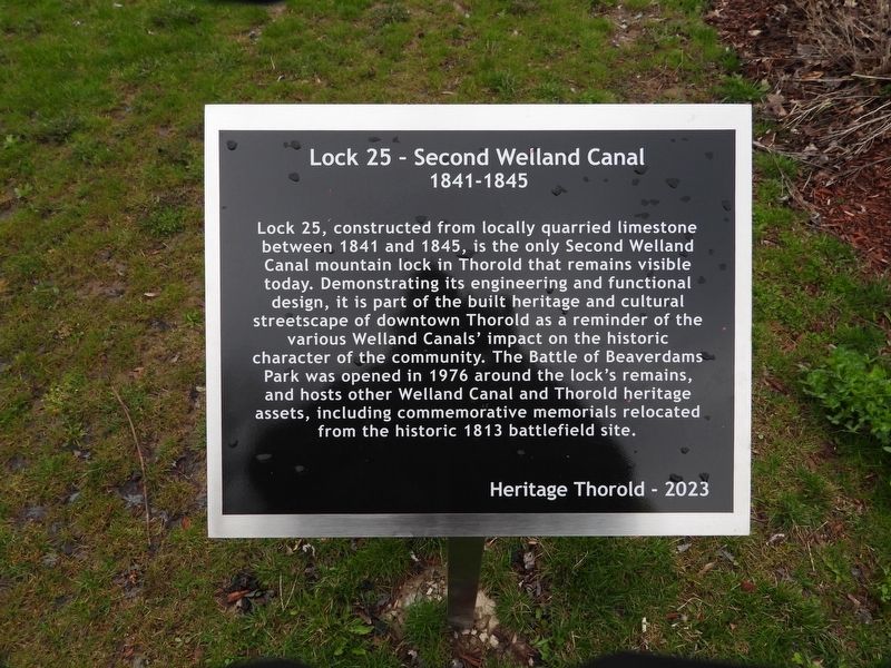 Lock 25 - Second Welland Canal 1841-1845 Marker. Click for full size. Lock 25 - Second Welland Canal 1841-1845 Marker image. Click for full size.