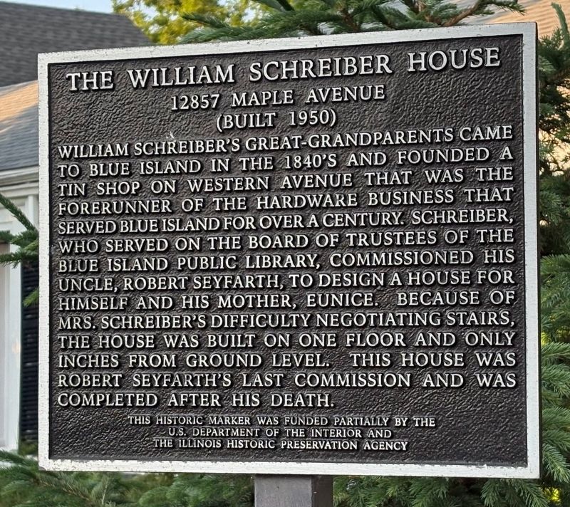 The William Schreiber House Marker. Click for full size. The William Schreiber House Marker image. Click for full size.