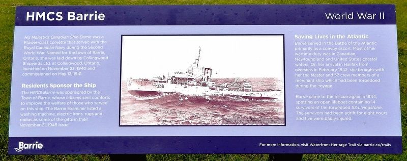 HMCS Barrie Marker image. Click for full size.