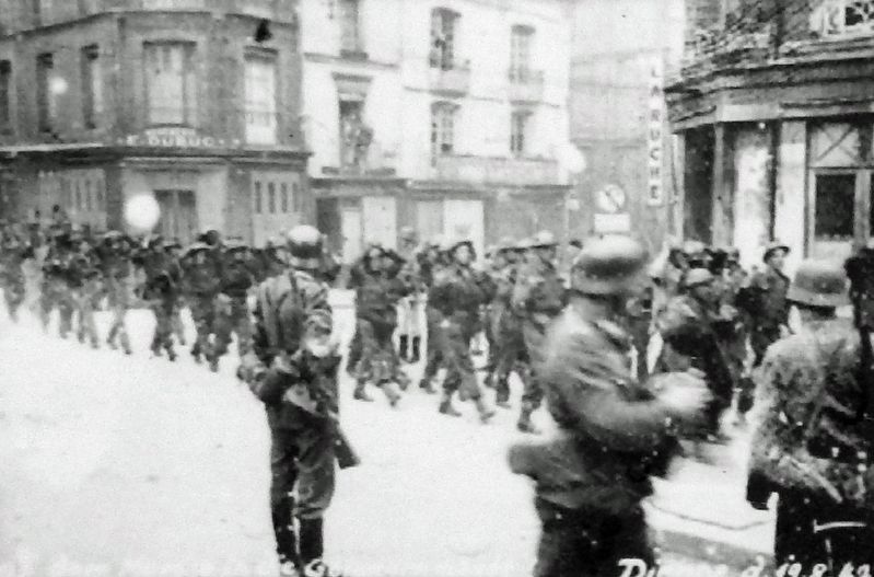 Marker detail: Captured Canadian Troops, Dieppe, August 19, 1942 image. Click for full size.