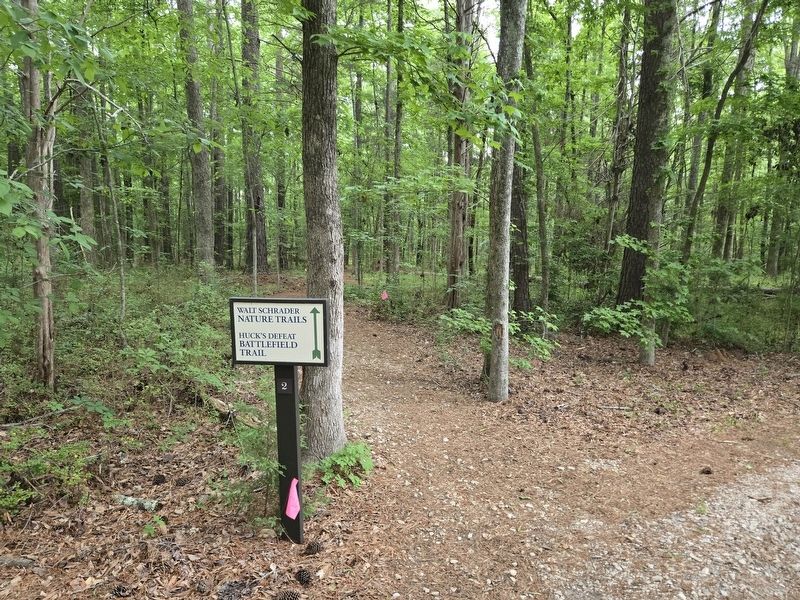 Nature Trail sign behind the Brattonsville Visitors Center image. Click for full size.