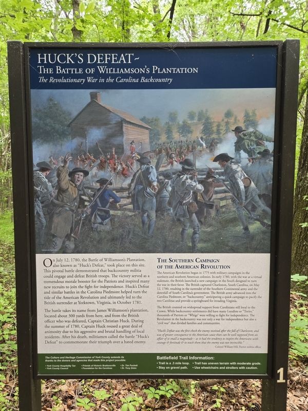 Huck's Defeat Marker. Click for full size. Huck's Defeat Marker image. Click for full size.