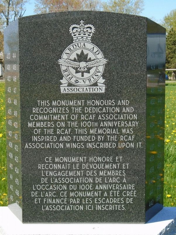 RCAF Association Marker. Click for full size. RCAF Association Marker image. Click for full size.