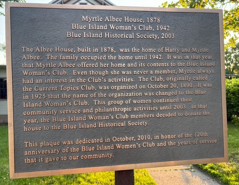 Myrtle Albee House, 1878 Marker image. Click for full size.