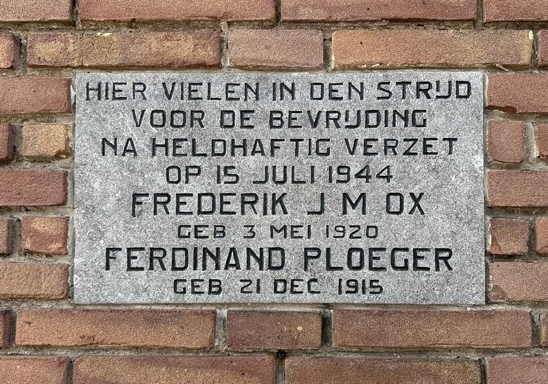Frederik Ox and Ferdinand Ploeger Marker. Click for full size. Frederik Ox and Ferdinand Ploeger Marker image. Click for full size.