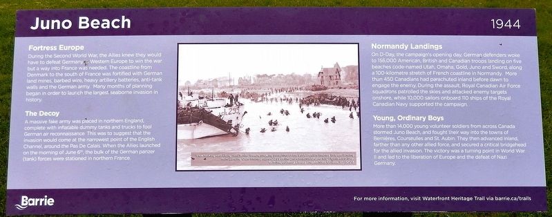Juno Beach Marker image. Click for full size.