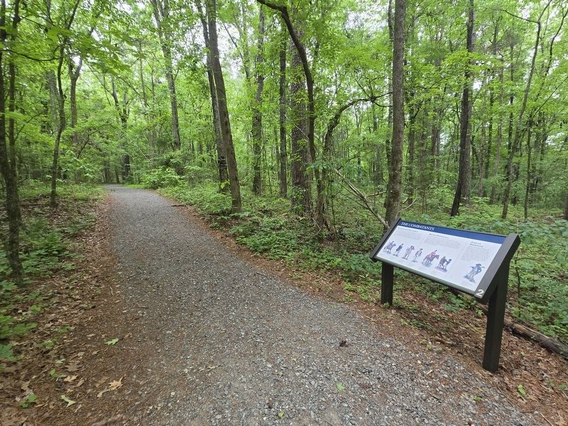 The Combatants Marker on the Huck's Defeat Battlefield Trail. Click for full size. The Combatants Marker on the Huck's Defeat Battlefield Trail image. Click for full size.