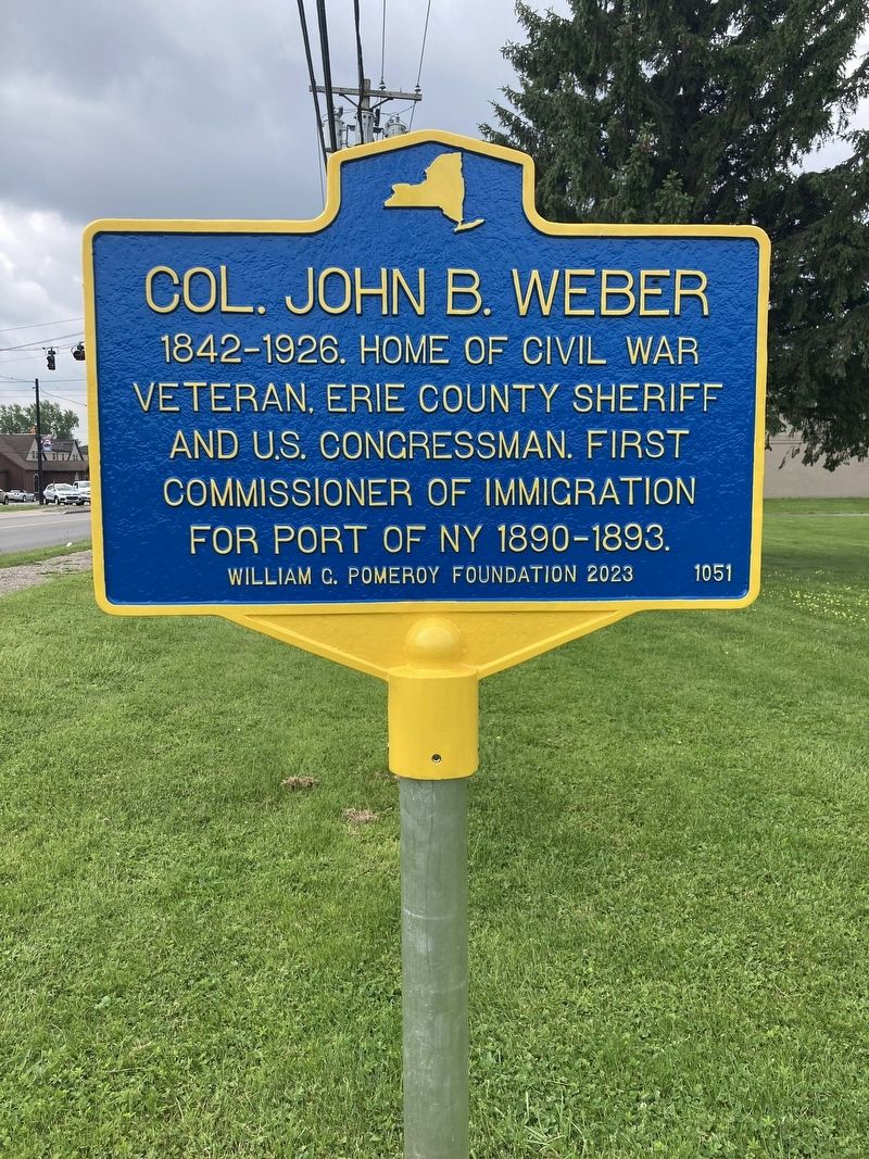 Col. John B. Weber Marker image. Click for full size.