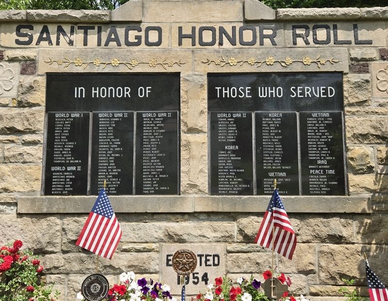 Santiago Honor Roll Marker image. Click for full size.