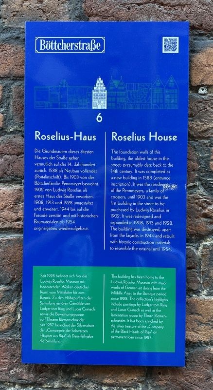 Roselius-Haus / Roselius House Marker image. Click for full size.