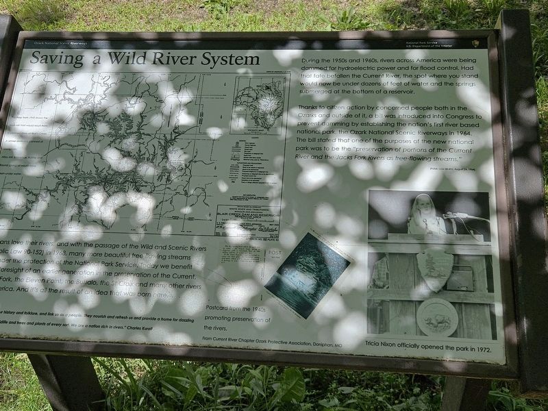 Saving a Wild River System Marker image. Click for full size.