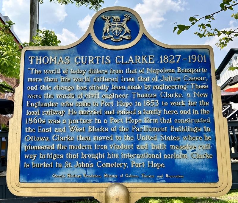 Thomas Curtis Clarke 1827-1901 Marker. Click for full size. Thomas Curtis Clarke 1827-1901 Marker image. Click for full size.