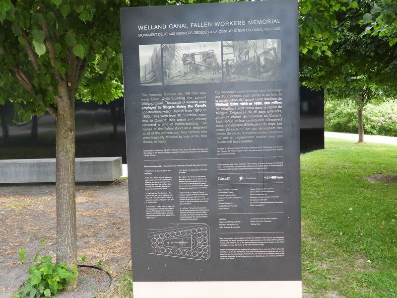 Welland Canal Fallen Workers Memorial Marker image. Click for full size.