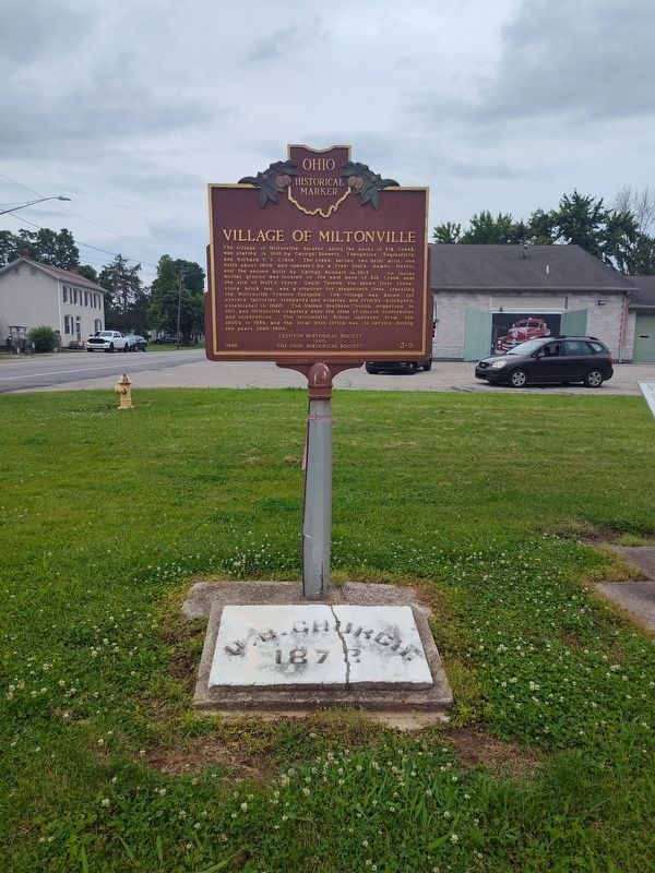 Village of Miltonville Marker image. Click for full size.