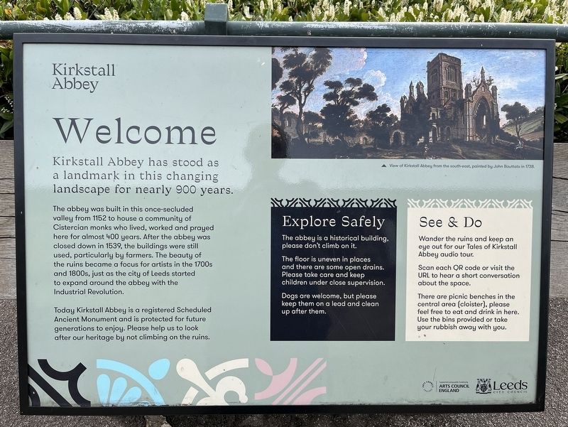 Kirkstall Abbey Marker image. Click for full size.