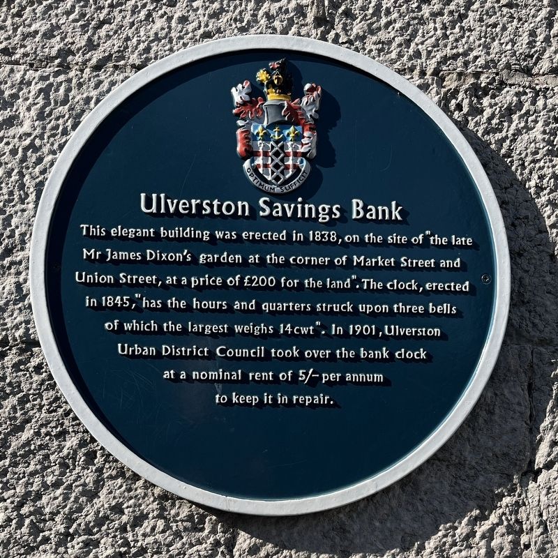 Ulverston Savings Bank Marker image. Click for full size.