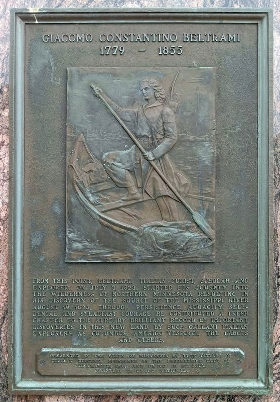 Giacomo Constantino Beltrami Marker image. Click for full size.