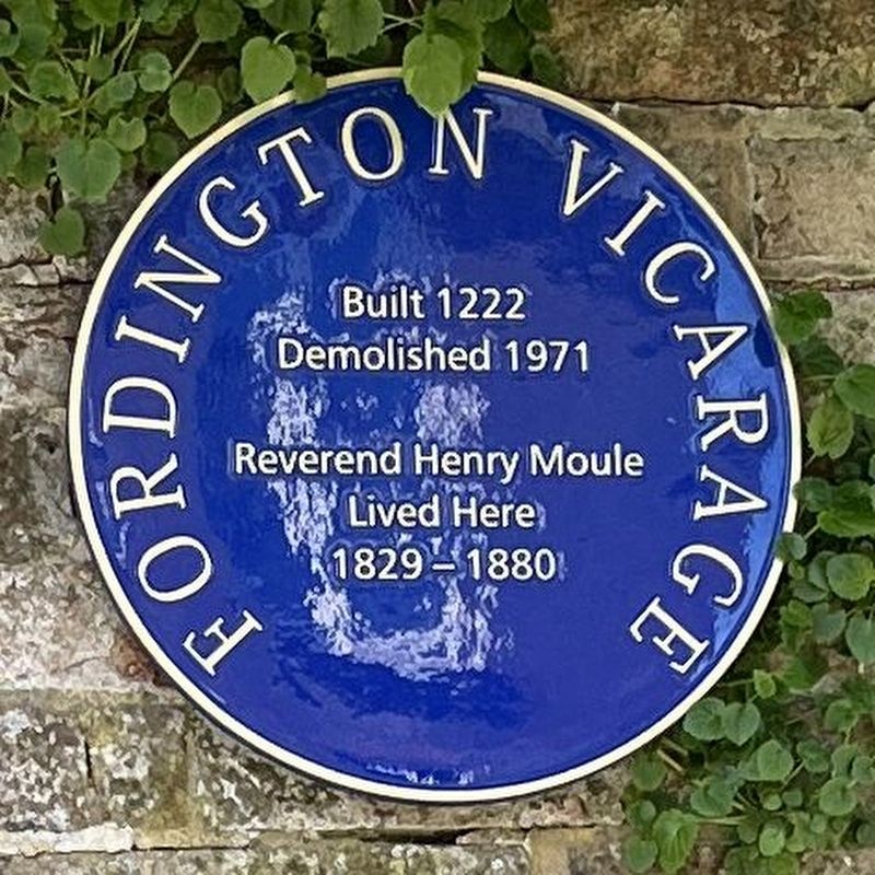Fordington Vicarage Marker. Click for full size. Fordington Vicarage Marker image. Click for full size.