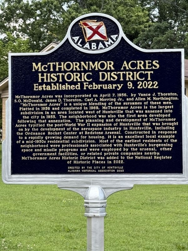 McThronmor Acres Historic District Marker image. Click for full size.