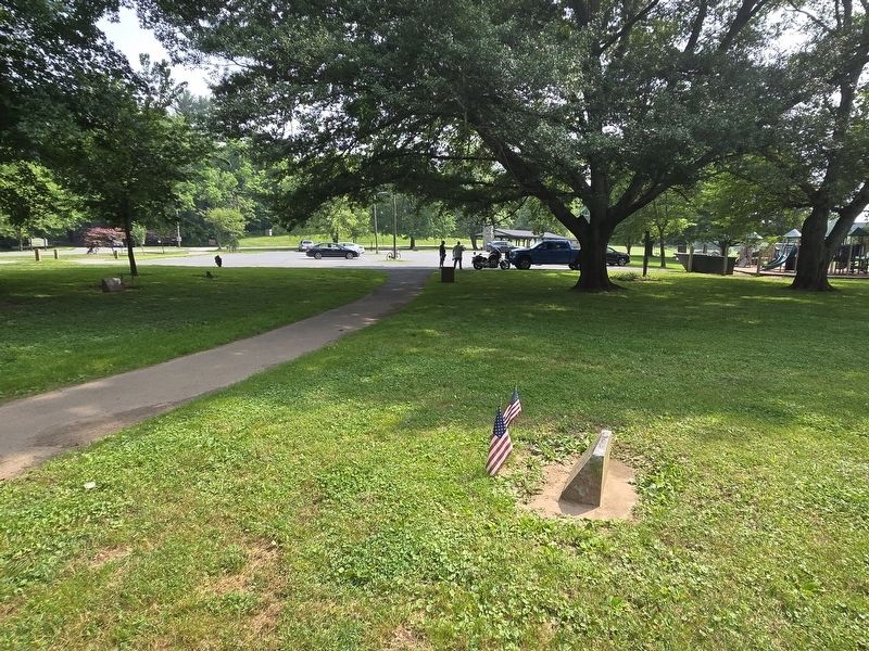 Freedom Tree Marker near east parking lot of Bissett Park. Click for full size. Freedom Tree Marker near east parking lot of Bissett Park image. Click for full size.
