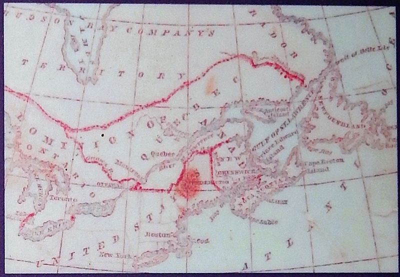 Marker detail: Map of the Eastern British Provinces in North America image. Click for full size.