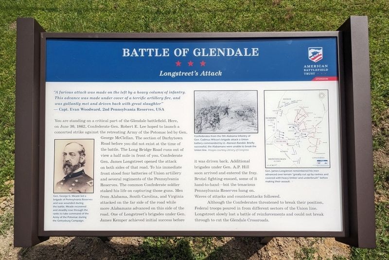 Battle Of Glendale Marker image. Click for full size.
