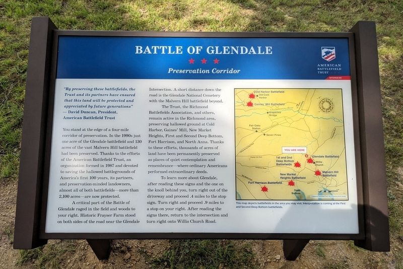 Battle Of Glendale Marker image. Click for full size.