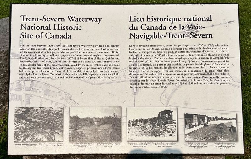 Trent-Severn Waterway National Historic Site of Canada Marker. Click for full size. Trent-Severn Waterway National Historic Site of Canada Marker image. Click for full size.