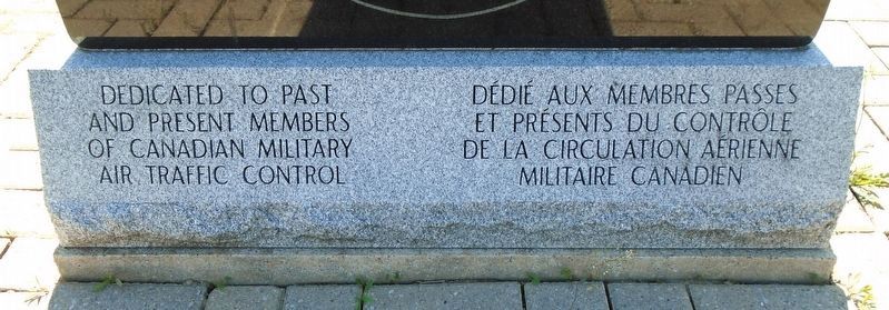 Canadian Military Air Traffic Control Memorial Marker. Click for full size. Canadian Military Air Traffic Control Memorial Marker image. Click for full size.