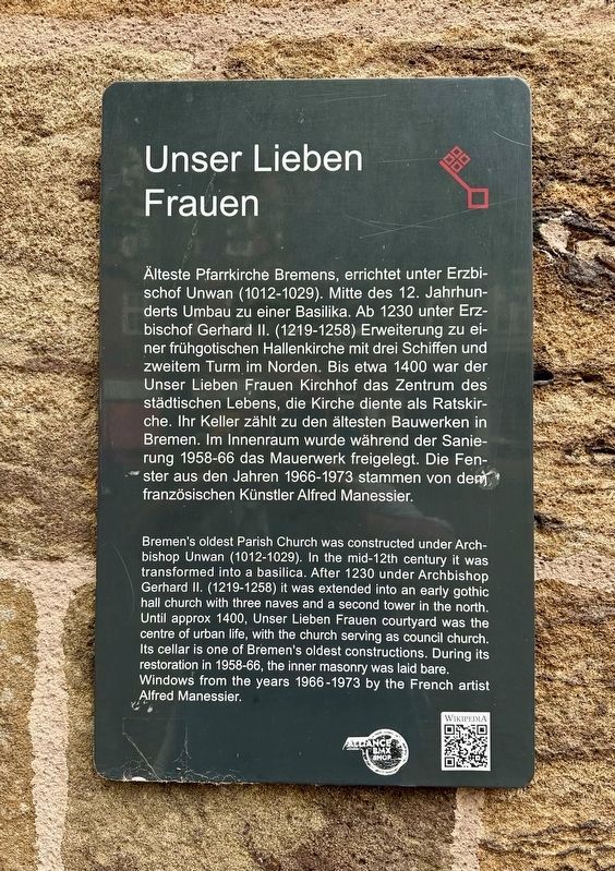 Unser Lieben Frauen / Church of Our Lady Marker image. Click for full size.