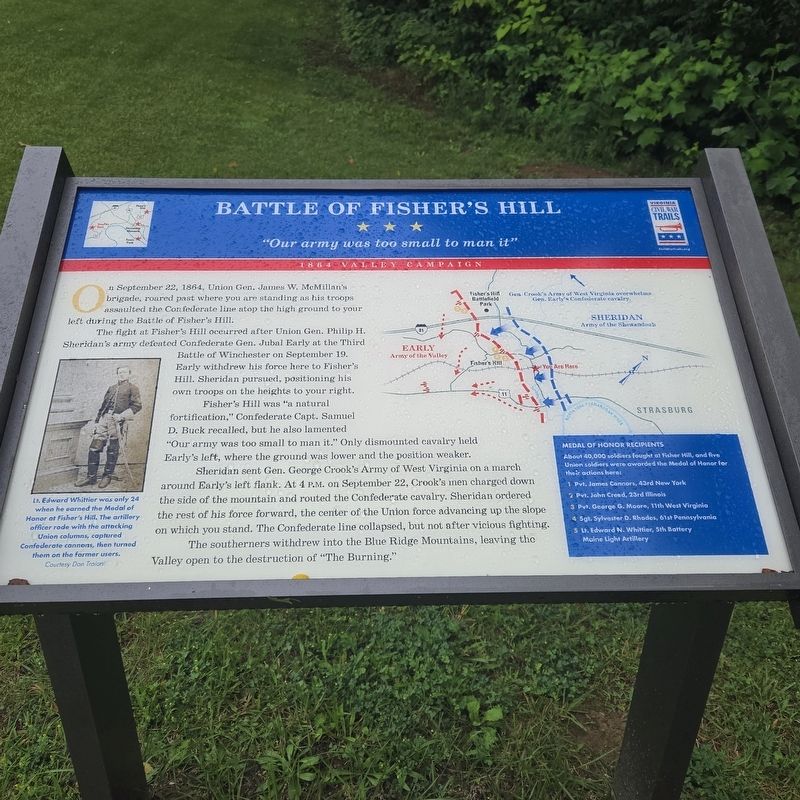 Battle of Fisher's Hill Marker image. Click for full size.