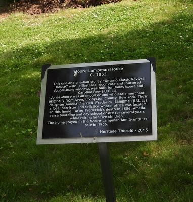 Moore-Lampman House C. 1853 Marker image. Click for full size.