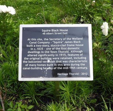 Squire Home Residence - 48 Albert Street East - Marker image. Click for full size.