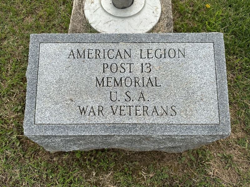 American Legion Post 13 Memorial Marker image. Click for full size.