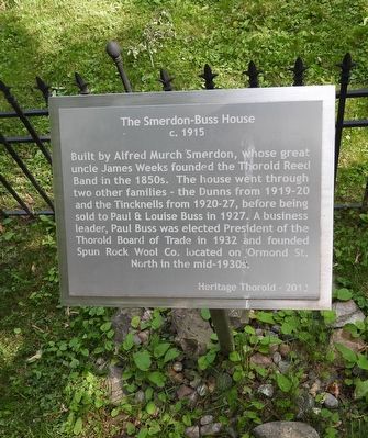 The Smerdon-Buss House c. 1915 Marker image. Click for full size.