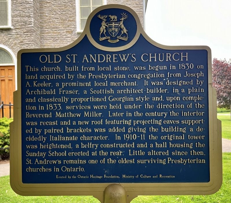 Old St. Andrew’s Church Marker. Click for full size. Old St. Andrew’s Church Marker image. Click for full size.