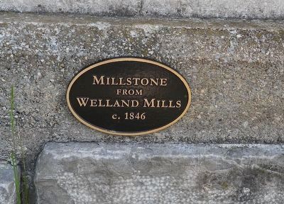 Millstone From Welland Mills c. 1846 Marker image. Click for full size.