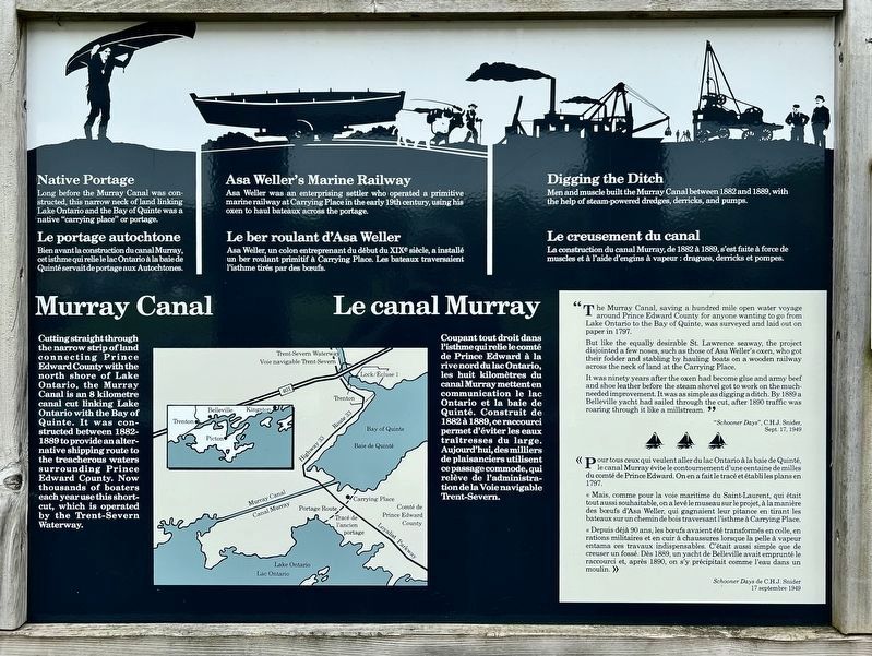 Murray Canal Marker (left panel). Click for full size. Murray Canal Marker (left panel) image. Click for full size.