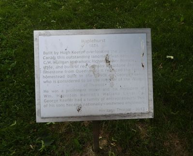Maplehurst 1886 Marker. Click for full size. Maplehurst 1886 Marker image. Click for full size.
