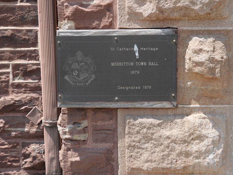 Merriton Town Hall 1879 Marker image. Click for full size.