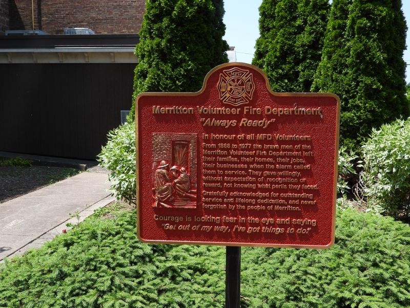 Merritton Volunteer Fire Department Marker. Click for full size. Merritton Volunteer Fire Department Marker image. Click for full size.