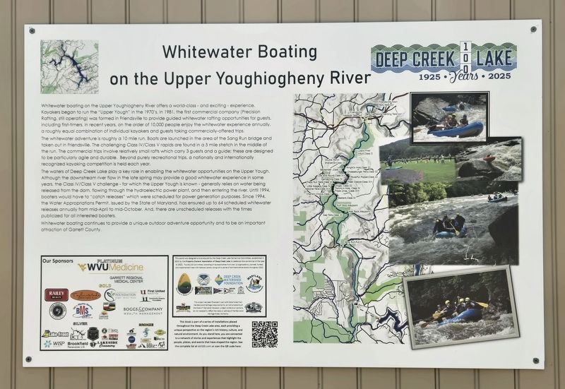 Whitewater Boating on the Upper Youghiogheny River Marker. Click for full size. Whitewater Boating on the Upper Youghiogheny River Marker image. Click for full size.