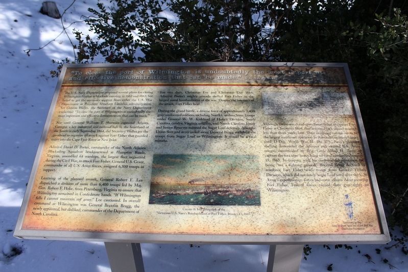 "To close the port of Wilmington is undoubtedly the most important and effective demonstration..." Marker. Click for full size. "To close the port of Wilmington is undoubtedly the most important and effective demonstration..." Marker image. Click for full size.