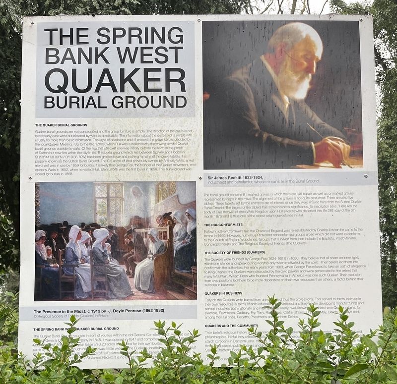 The Spring Bank West Quaker Burial Ground Marker. Click for full size. The Spring Bank West Quaker Burial Ground Marker image. Click for full size.